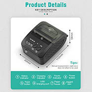 POS-5809DD Бездротовий термопринтер із прийомом Bluetooth Портативний POS-принтер, фото 5