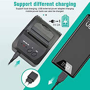 POS-5809DD Бездротовий термопринтер із прийомом Bluetooth Портативний POS-принтер, фото 4