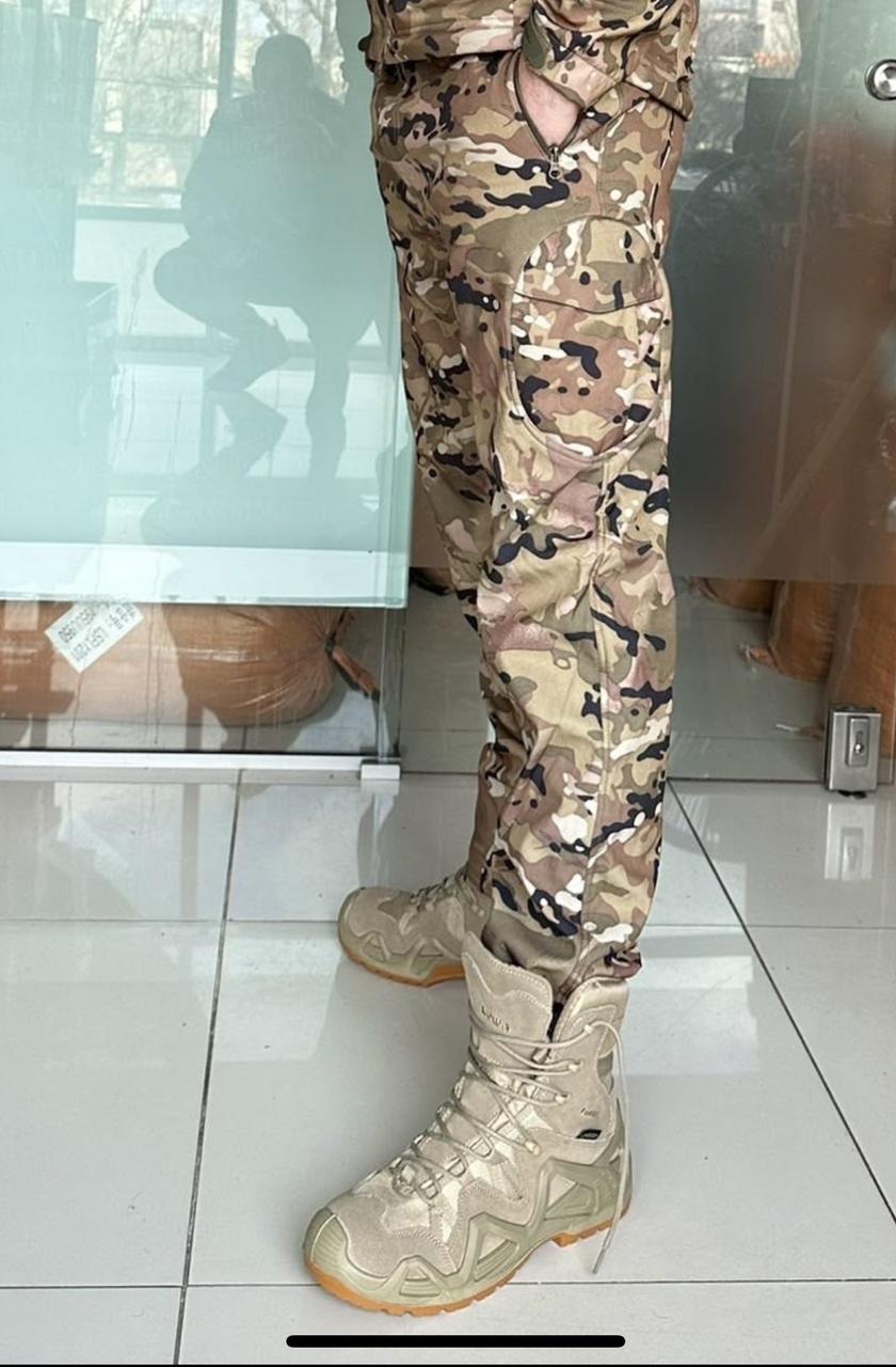 Тактично військовий комплект костюм Sofshell стійкість проти вітру та води на флісі мультикам форма мультикам - фото 7 - id-p1786414964