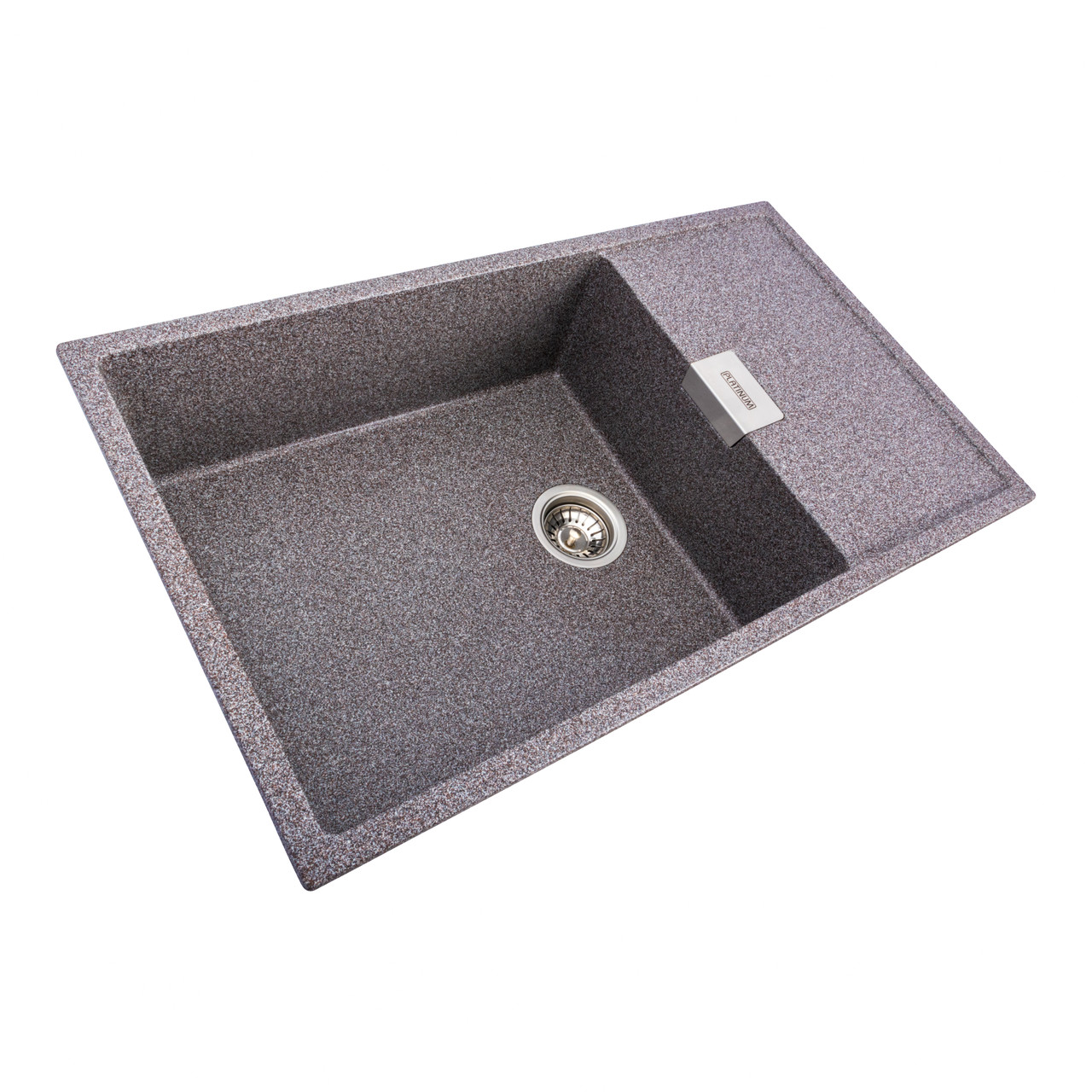 Купить Гранитная мойка для кухни Platinum 8650 DIAMOND матовая (микс ...