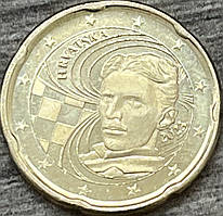 Монета Хорватії 20 євроцентів 2023 г