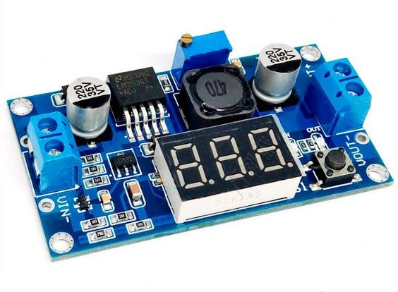 Понижувальний DC-DC модуль LM2596ADJ з вольтметром (з 4,0...40 В до 1,25...37 В; 3А)