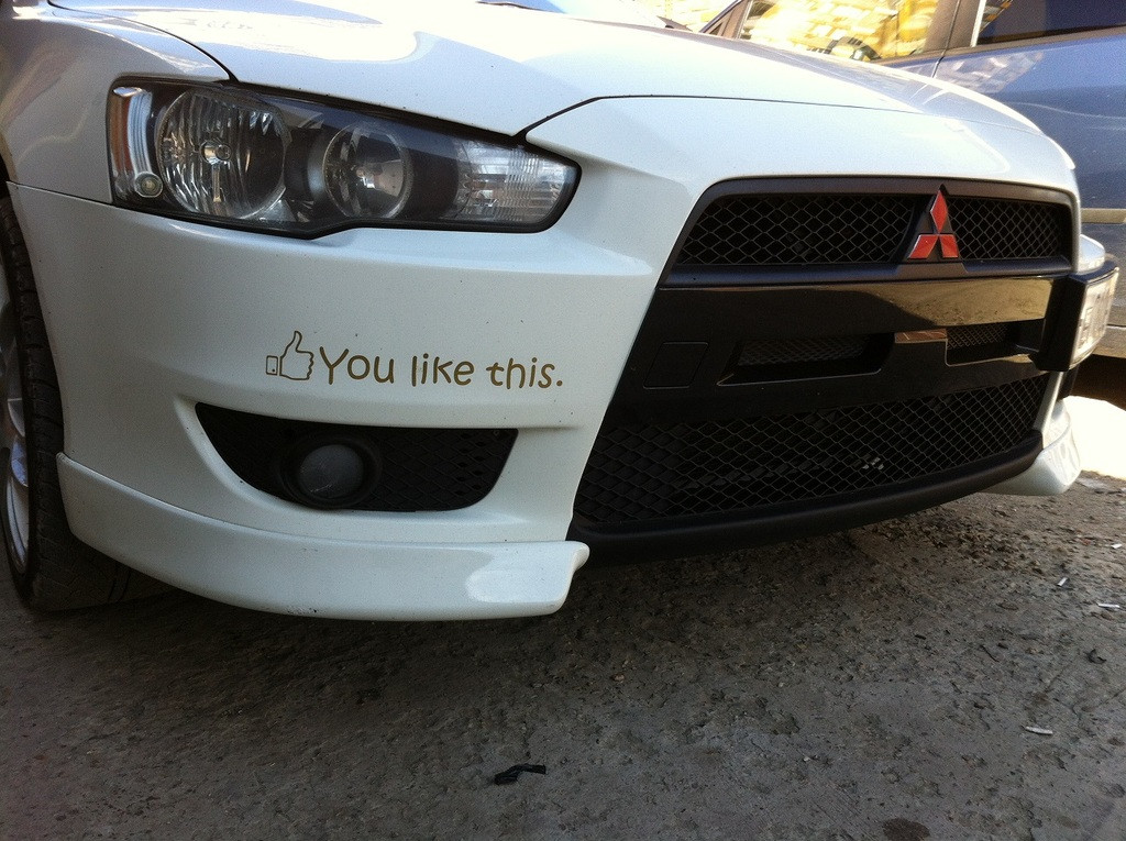 Накладки на передній бампер Mitsubishi Lancer Х, Ікла Кути Лансер 10