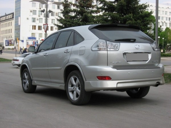 Накладка SPORT на задній бампер Lexus RX 350, Губа задня Лексус