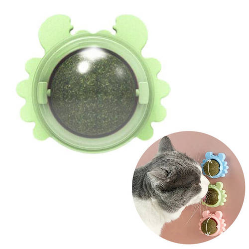 Купить Игрушка для кошек, кошачья мята Вращающийся шарик Салатовый ...