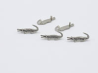 Стильна підвіска для браслетів і сережок кольору античне срібло Lacoste Кулон металевий 25мм для прикрас