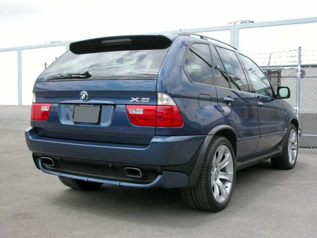Накладка на задний бампер БМВ Е53 Х5, Губа задня BMW X5 E53