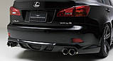 Накладка Wald на задній бампер Lexus IS 250, 350, Губа Валд задняя Лексус, фото 2