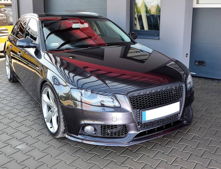 Накладка на передній бампер Audi A4 B8 S-line (До рестайлінг)