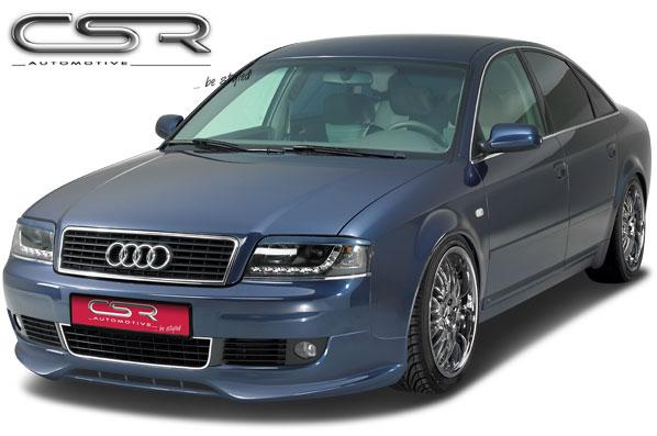 Накладка на передний бампер Audi A6 C5 (01-04) Юбка Ауди А6 Ц5