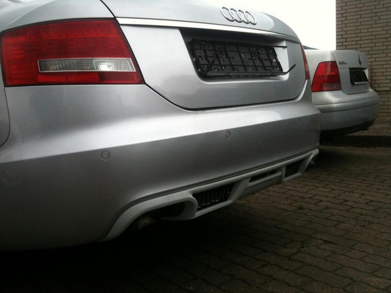 Накладка на задній бампер Audi A6 C6 (2004-2008) ABT, Губа Ауді А6 Ц6
