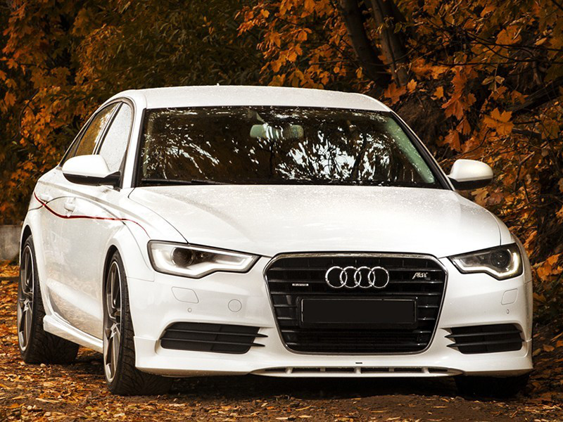 Накладка на передній бампер Audi A6 C7, Ауді А6 С7, стиль АБТ