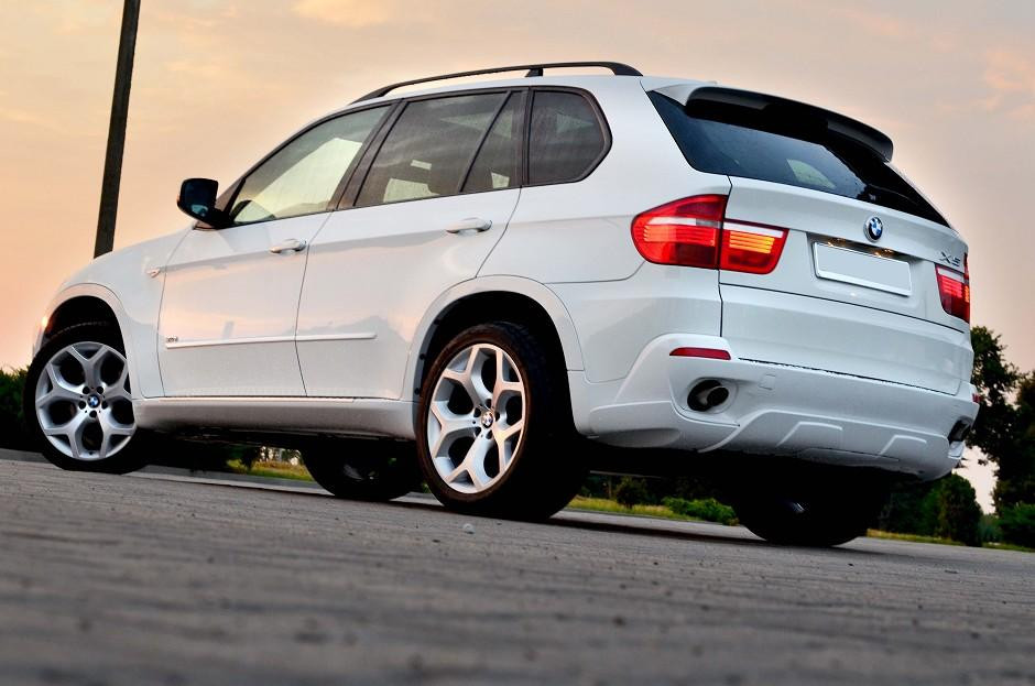 Накладка на задній бампер BMW X5 E70, Губа задня БМВ Х5 Е70