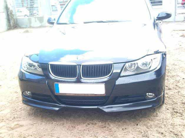 Накладка на передній бампер для BMW 3 E90 (05-08), Ікла на БМВ Е90