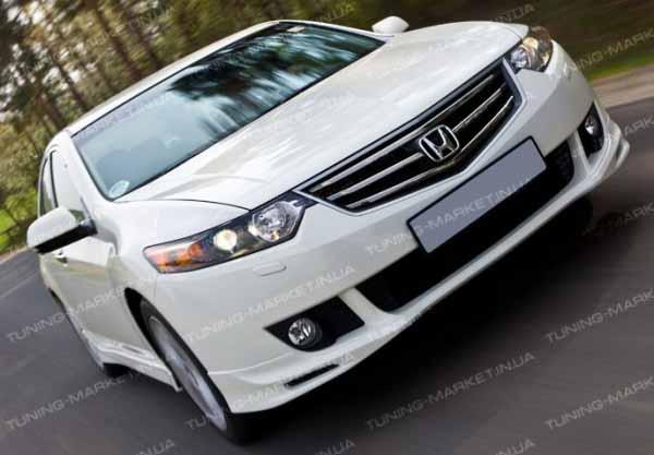 Накладка Type-S на передній бампер Honda Accord 8, Губа передня Акорд 8