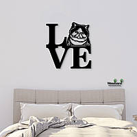 Панно Love Экзотическая короткошерстная кошка 20x20 см - Картины и лофт декор из дерева на стену.
