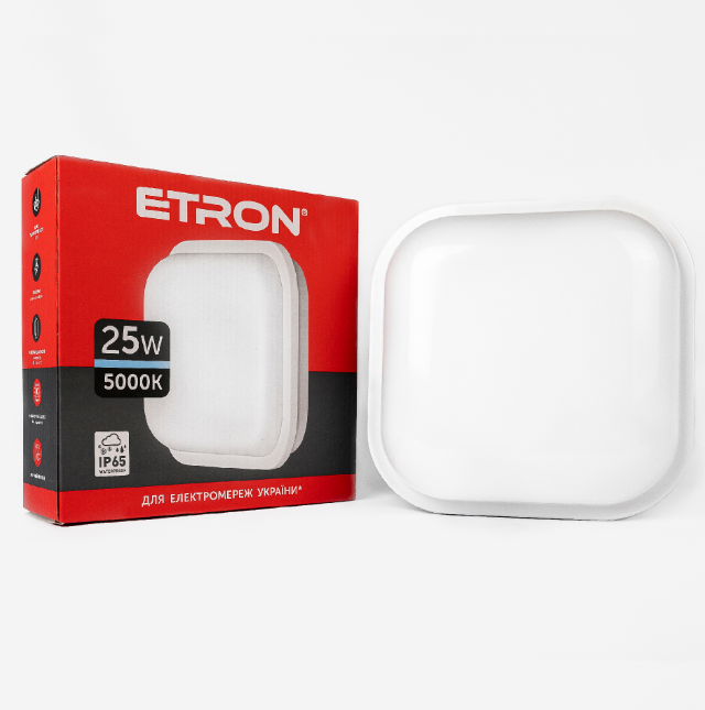 Світильник світлодіодний ETRON Communal 1-ЕСР-510-S 25W 5000К square