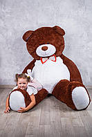 Качественный огромный плюшевый мишка (игрушечный медведик) подарок к 8 марта Вильям 250 см Шоколадный