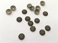 Металеві намистини обіймач колір "антична бронза" 11 мм Товари для рукоділля та творчості