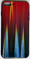 Силиконовый чехол "Стеклянный Shine Gradient" iPhone 7 + / 8 + (Ruby Red) №16