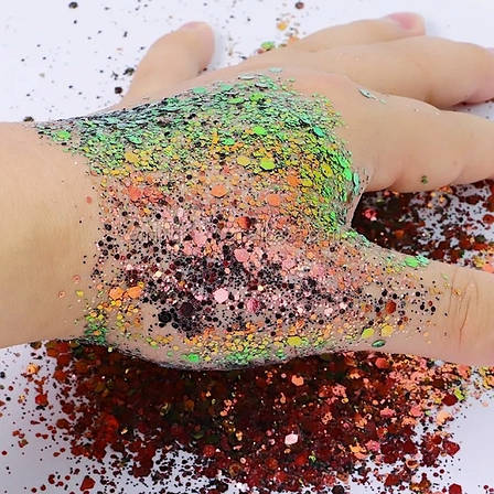 ГЛІТЕР СУХИЙ ГОЛОГРАФІЧНИЙ CHAMELEON CHUNKY GLITTER 30 ml, фото 2