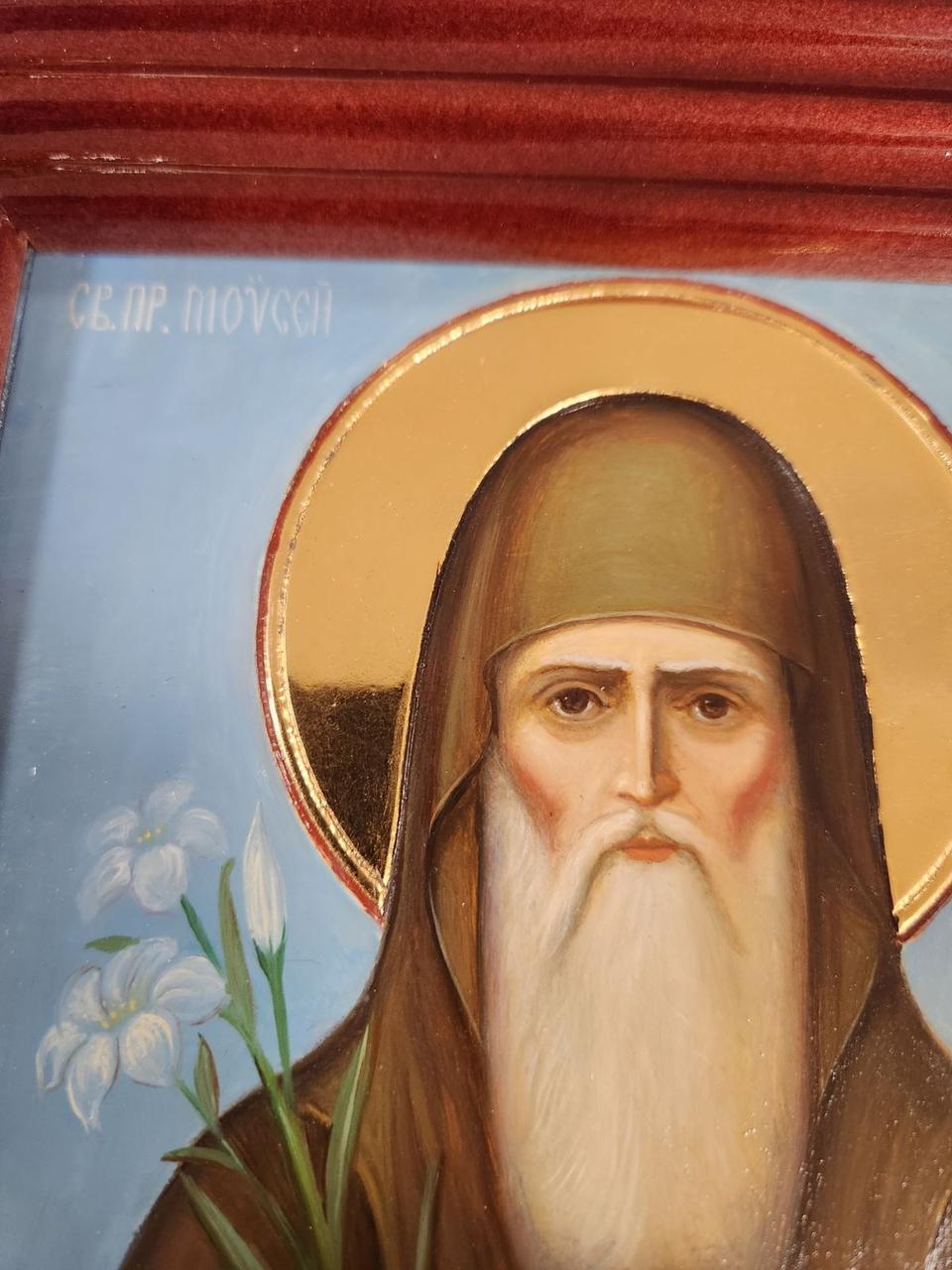 Купить Икона писаная (ручная работа) святой Моисей Угрин, цена 3500 ...