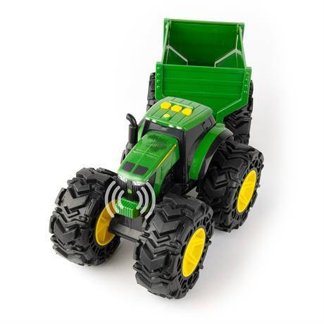 Іграшковий трактор John Deere Kids Monster Treads з причепом і великими колесами (47353), фото 1