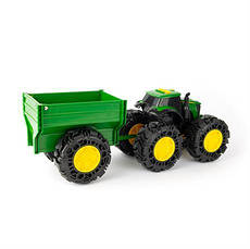 Іграшковий трактор John Deere Kids Monster Treads з причепом і великими колесами (47353), фото 6