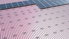 Система кріплень для ФЕМ. Скатна покрівля (профнастил, сендвіч-панелі)