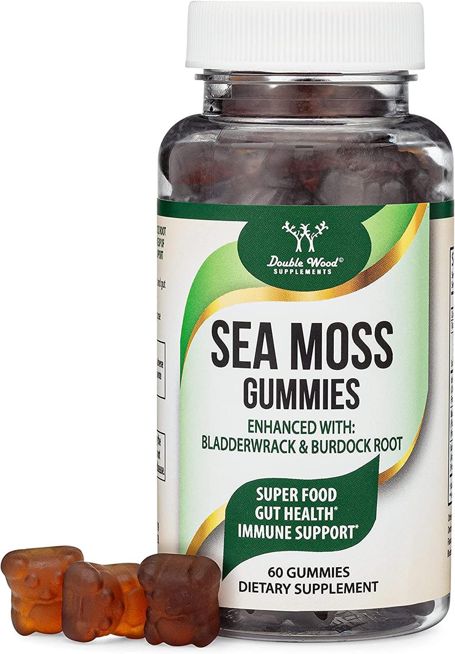 Double Wood Irish Sea Moss Gummies / Ірландський морський мох жувальні цукерки 60 шт