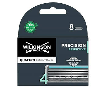 Змінні касети Wilkinson Sword Quattro Titanium Sensitive 8 шт W0031