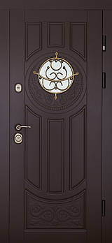 Вхідні двері зі склом модель Luck Glass (Атмосферостійка фарба HardLine + вулична плівка) комплектація