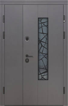 Вхідні напівторні двері Nevada Glass (Атмосферостійка фарба HardLine + вулична плівка) комплектація COTTAGE
