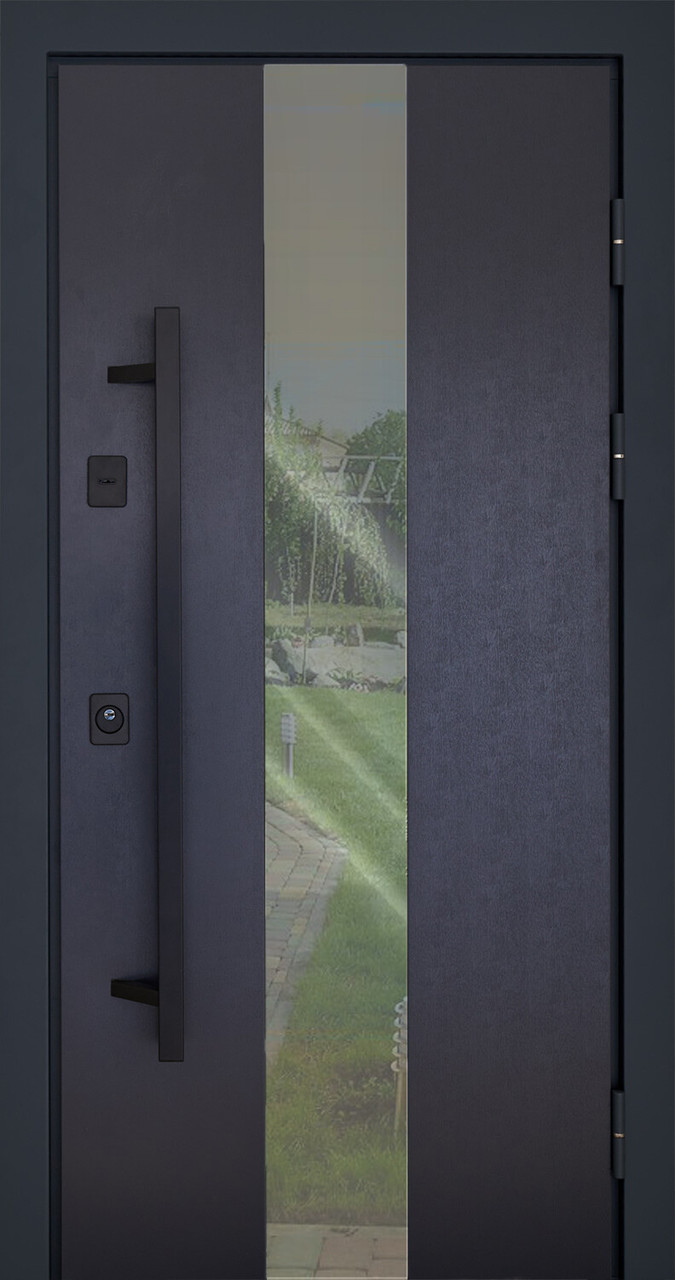 Вхідні двері з терморозривом модель Queen (Квіт Антрацит) комплектація Bionica 2, влиця.