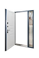 Двері з терморозривом модель Scandi (Квіт RAL 7021 + Біла) — розмір до 1400*2050, фото 3
