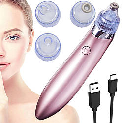 Вакуумний апарат для чищення пор 4 насадки, USB, Beauty Skin Care Specialist XN-8030 / Дефузний очищувач пор