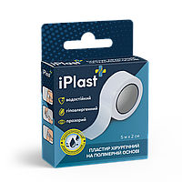 Пластырь iPlast хирургический на полимерной основе 5мх2см,белого цвета