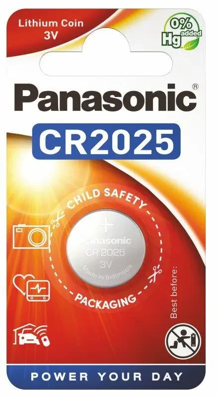 Батарейка літієва Panasonic Lithium Power CR-2025EL/1B (CR2025), 3V