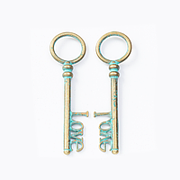 Підвіска металева Ключ Love 55*15 мм Бронза з Патиною