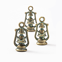 Підвіска металева Лампа 10*19 мм Бронза з Патиною