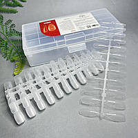 Тіпси гелеві для нарощування нігтів, мигдаль, 10 пластин