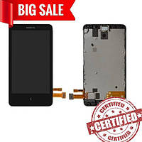 LCD Nokia X Dual Sim with touch screen and frame black (Original China)