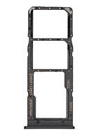 Holder sim card + microSD card Samsung A125 Galaxy A12 2020 Dual Sim black
