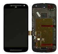 Модуль (сенсор + дисплей) Motorola XT1062 Moto G2 Black + Frame