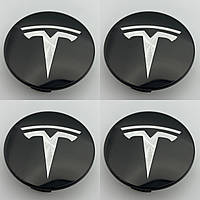 Колпачки на литые диски Tesla 6005879-00-A 57мм 50 мм черные 4 штуки