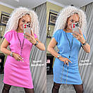 Базове плаття прямого фасону з короткими рукавами однотонне (р. 42-46) 90035138, фото 3