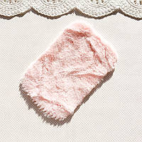 Миниатюра ковер пушистый 16*10.5 см Розовый персик