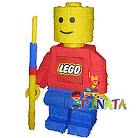 Пиньята Лего человечек С наполнением и битой для разбивания