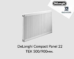 Радіатор сталевий DeLonghi Compact Panel 22 TEK 500x900мм  бічне під'єднання