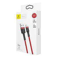 Кабель швидкої зарядки Baseus USB to Lightning 2.4A 100 cм Black-Red (CALKLF-B19), фото 8